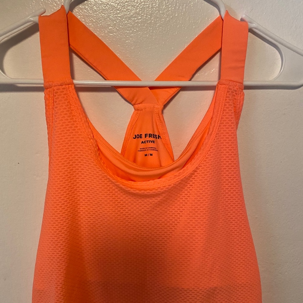 Joe Fresh Razorback Active Tank w/ Built-In Bra - Picture 2 of 7
